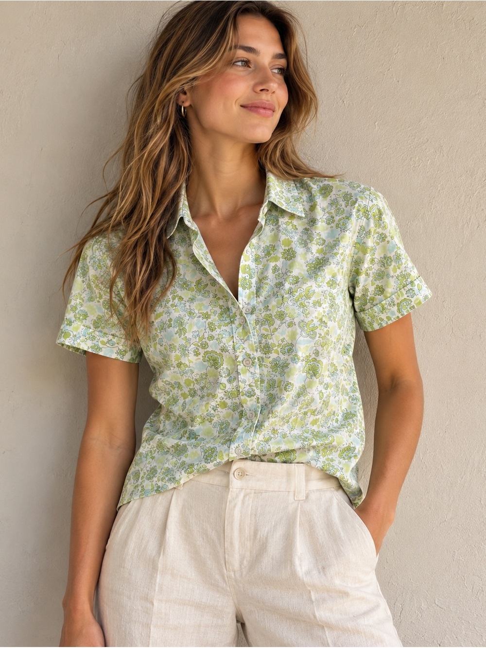 J.Crew Floral Button Down Shirt Size 8 Y2K Preppy Cottagecore Garden Party